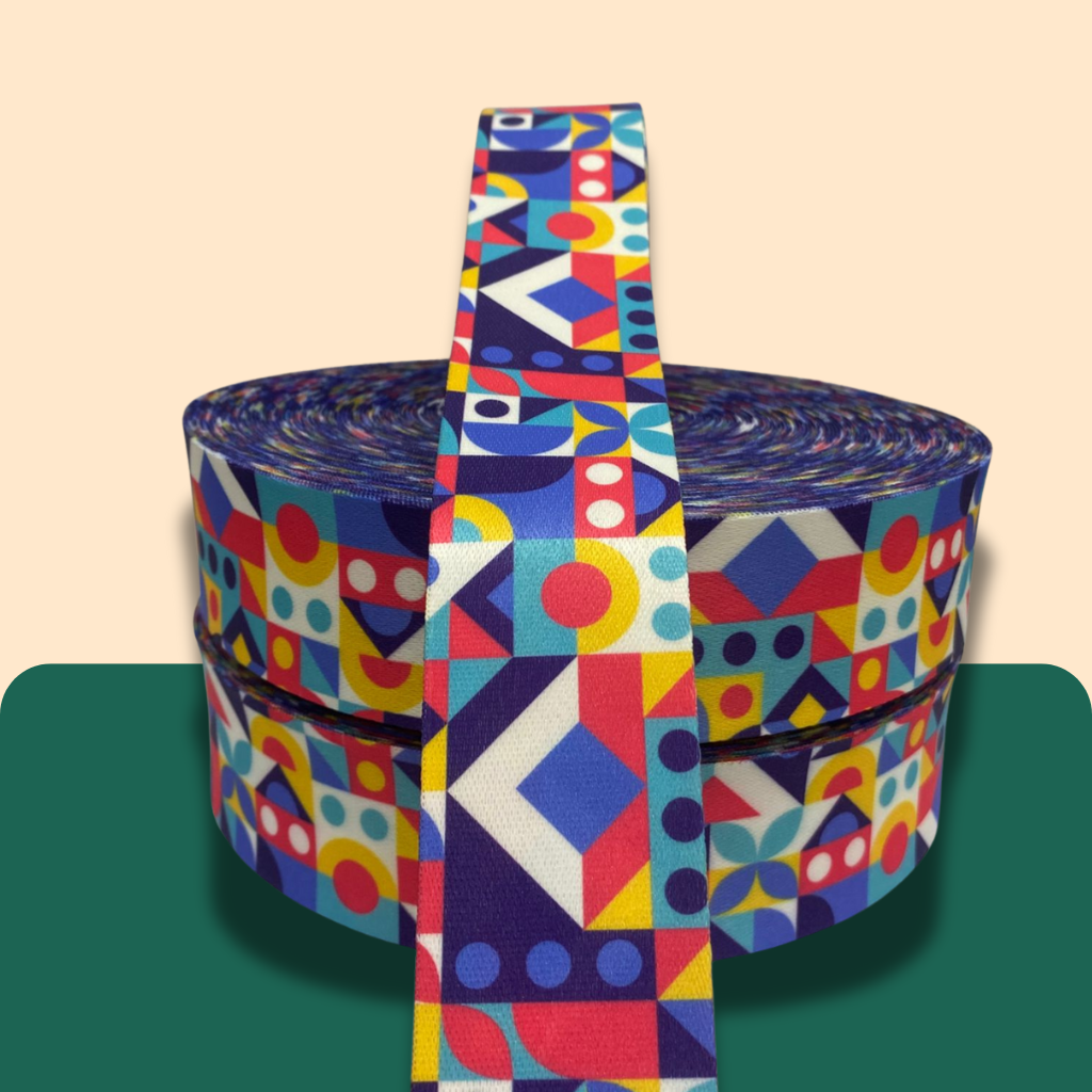 ALÇA ACETINADA SUBLIMADA ESTAMPADA ABSTRATO - Imagem 2