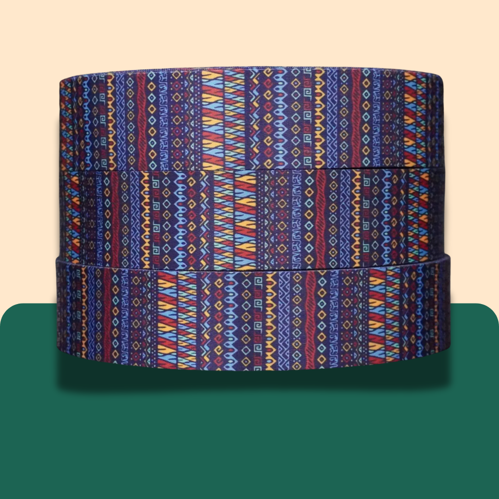 ALÇA ACETINADA SUBLIMADA ESTAMPADA TRIBAL AKA