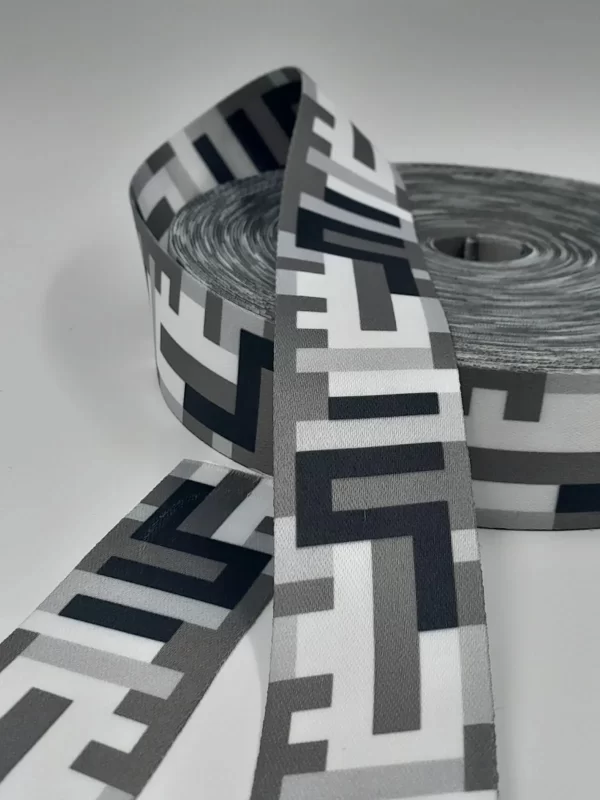 ALÇA ESTAMPADA TETRIS PRETO BRANCO