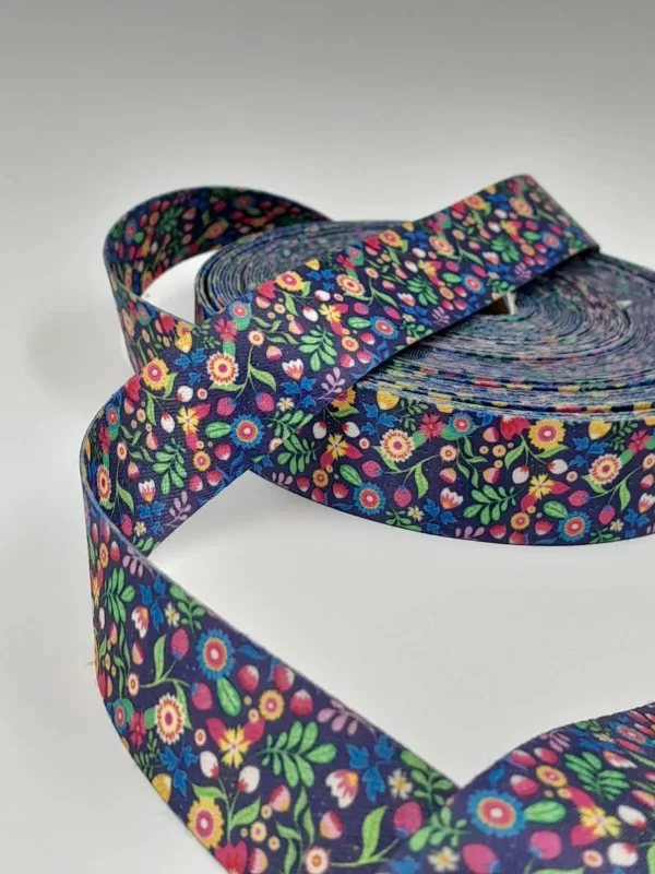 ALÇA ESTAMPADA FLORAL MARINHO