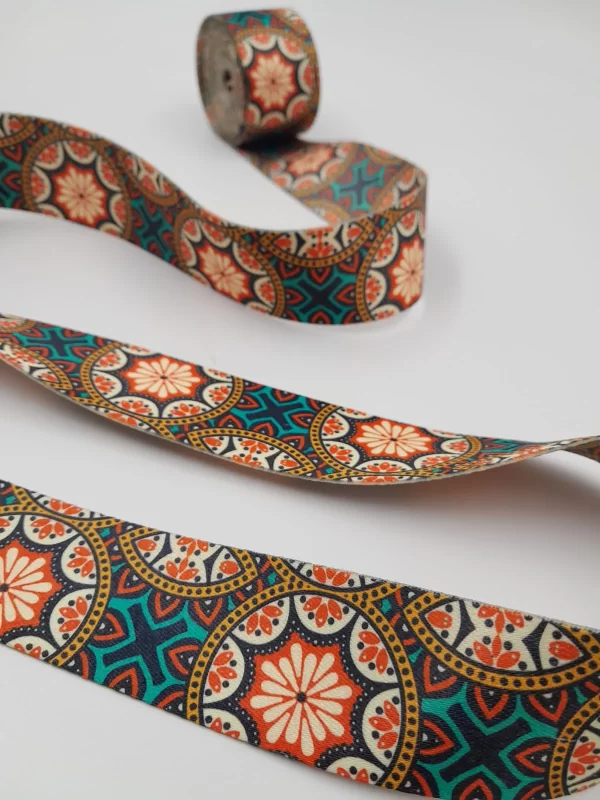 ALÇA ESTAMPADA MANDALA LARANJA
