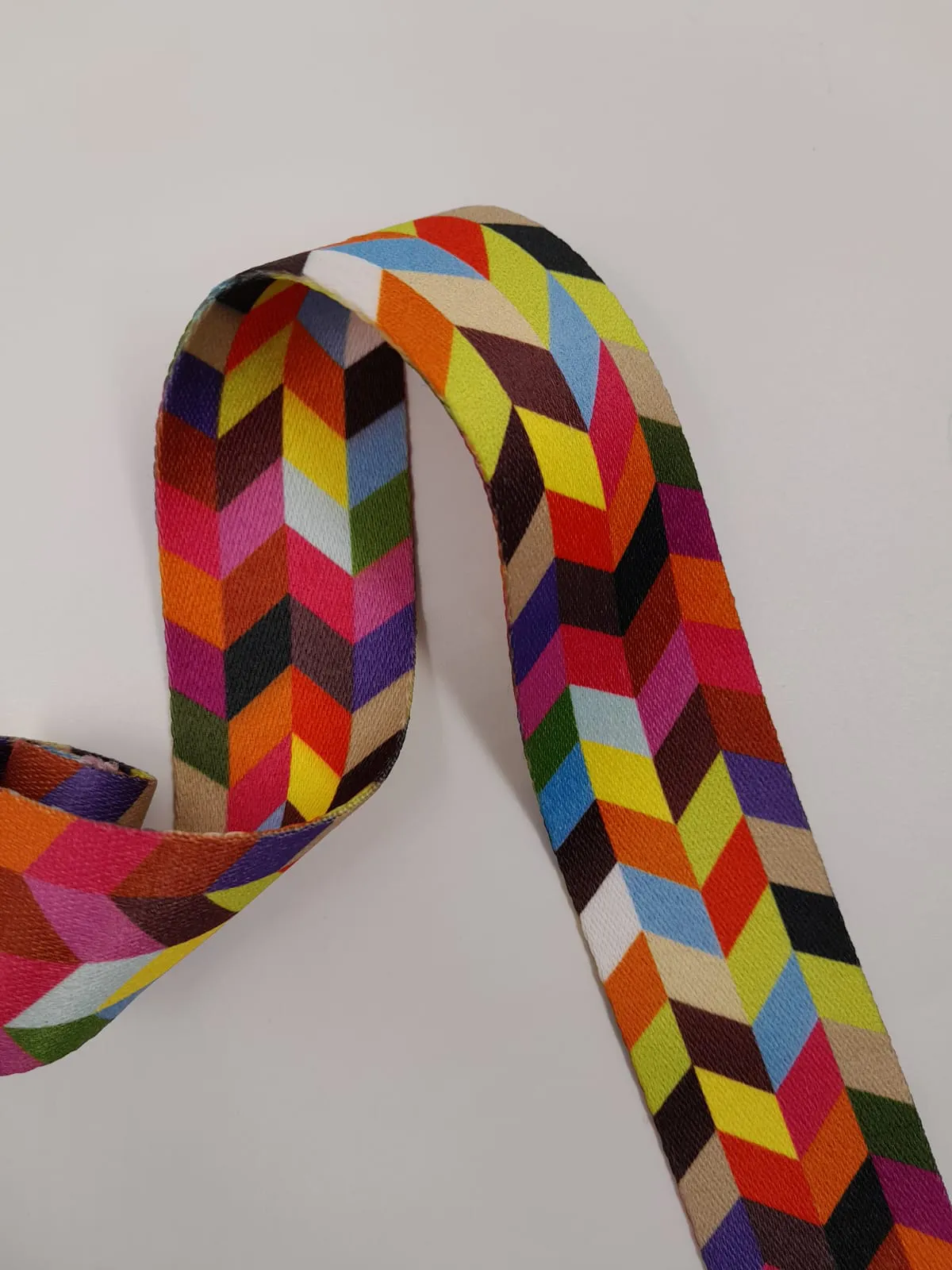 ALÇA ACETINADA SUBLIMADA ESTAMPADA SETA COLORIDA - Imagen 2