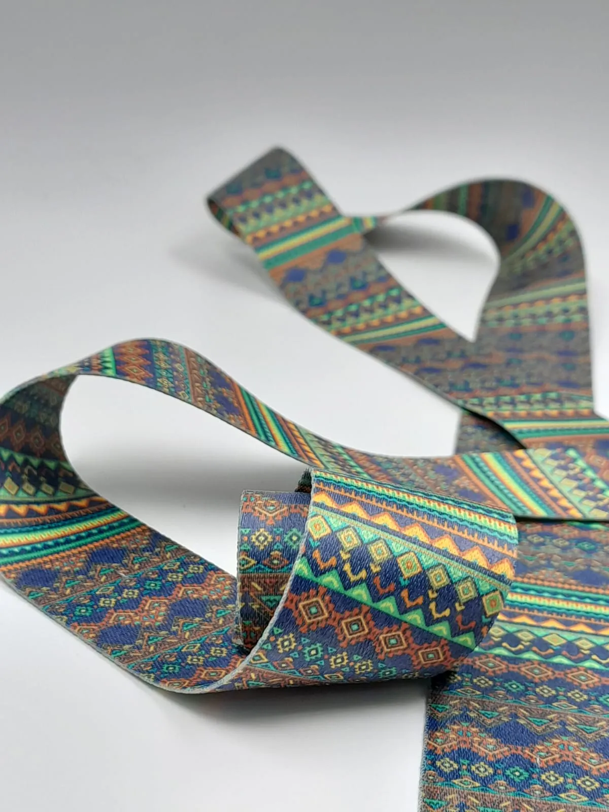 ALÇA ACETINADA SUBLIMADA ESTAMPADA TRIBAL AFRICANO - Imagen 2
