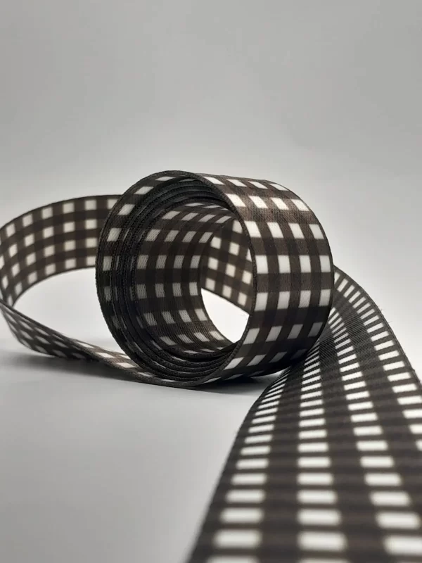 ALÇA ESTAMPADA XADREZ MARROM