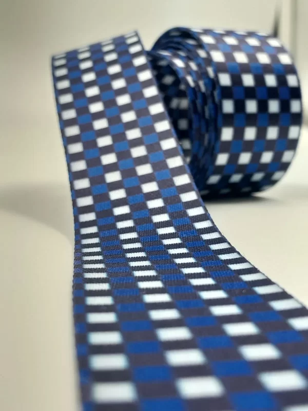 ALÇA ESTAMPADA XADREZ AZUL MARINHO