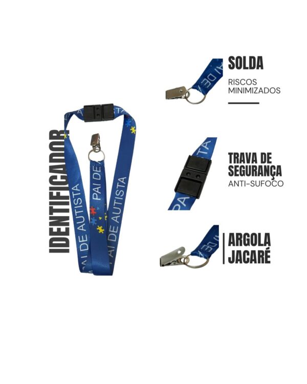 Cartão de Crachá Identificação Mãe/Pai de Autista - Image 3